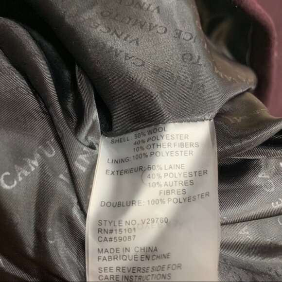 Vince Camuto Wool-Blend Longline Funnel Neck Coat - Picture 6 of 7